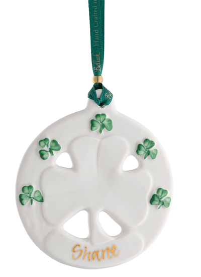 Shamrock Personalized Hanging Ornament